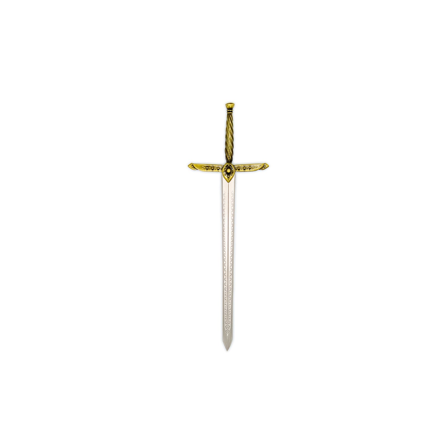 A product photo of the Tamora Pierce: Lightning Mini sword without its backing card.