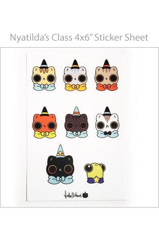 Heather Sketcheroos: Kitteh Coven "Nyatilda's Class" Sticker Sheet