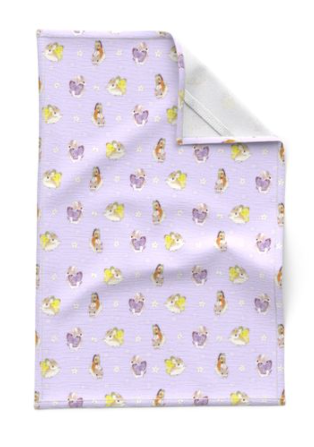 Heather Sketcheroos: Lilac Jackalopes Tea Towels