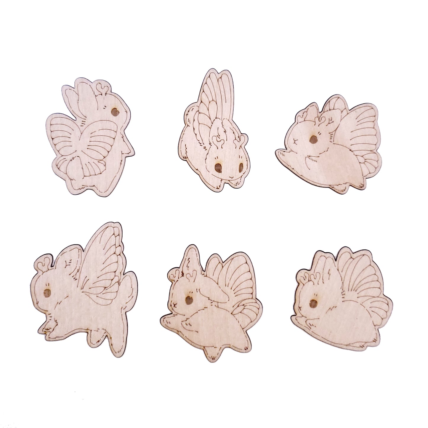 Heather Sketcheroos: Wood Bunnerfly Stickers Pack