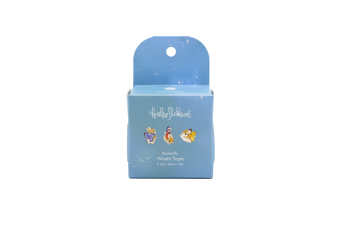 Light blue Bunnerfly washi tape packaging.