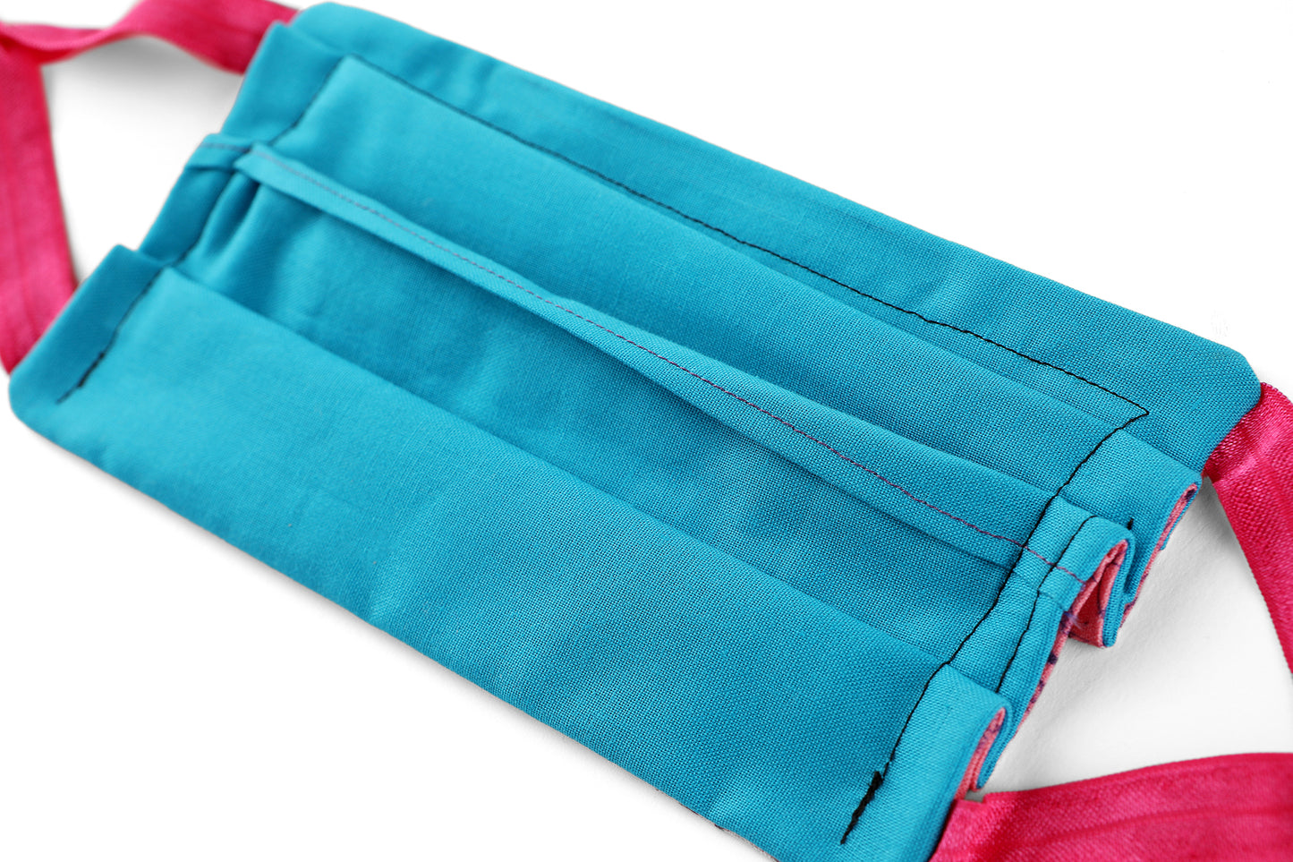 Detail of Weapons & Spells Mask teal lining.