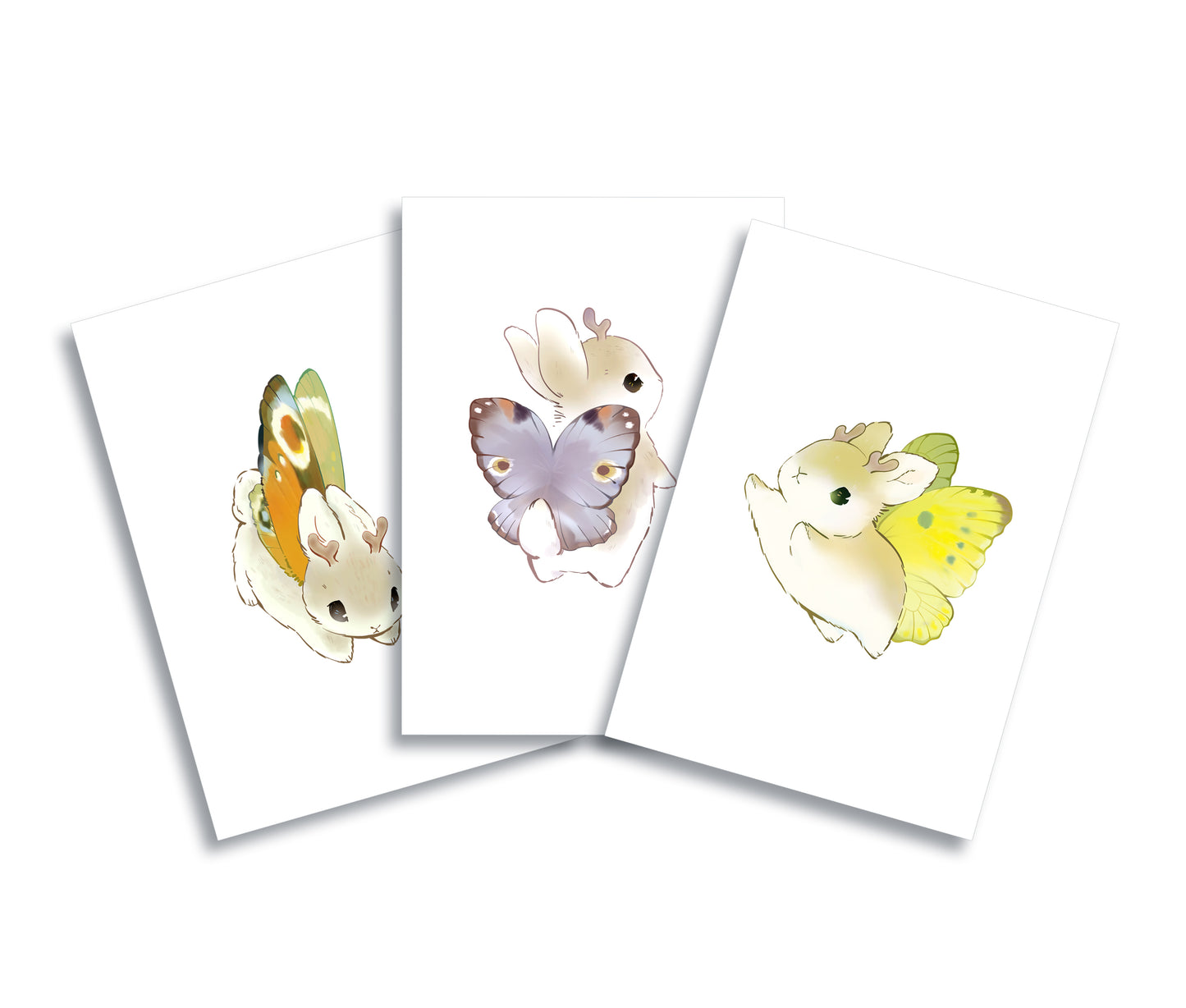 HeatherSketcheroos: Original Winter Bunnerfly Prints Set
