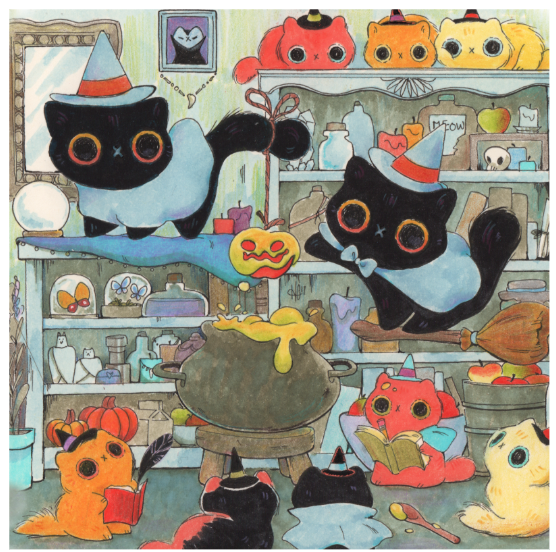 Heather Sketcheroos: Kitteh Coven Poison Apple Print