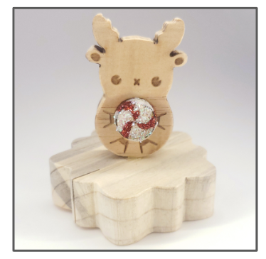 Heather Sketcheroos: Wood Reindeer Photo Holder