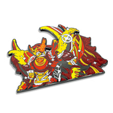Load image into Gallery viewer, Angled view of Vermilion Bird Enamel Pin.