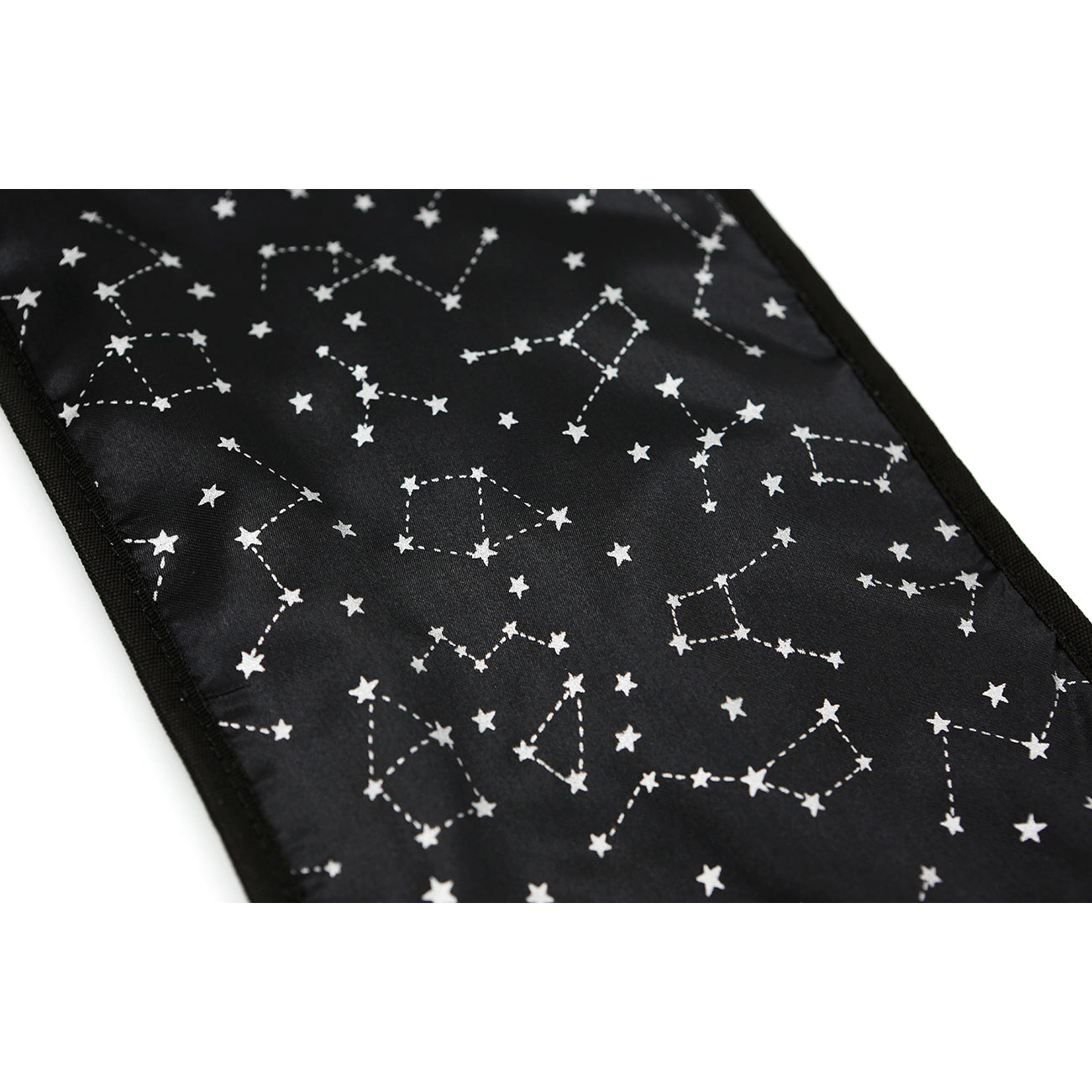 Ita bag constellations insert. The insert background is black with white stars and dotted constellations.