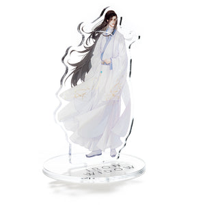Angled view of Yizhi acrylic standee on white background.