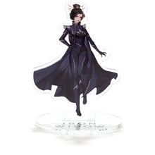 Load image into Gallery viewer, Front view of Zetian acrylic standee with Iron Widow logo on clear acrylic base.