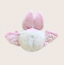 Load image into Gallery viewer, Back view of pastel pink Floof the Bat Plush.