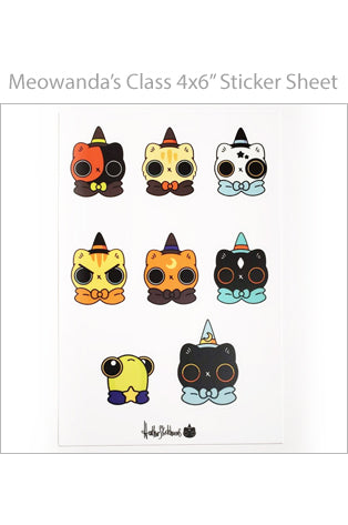 Heather Sketcheroos: Kitteh Coven "Meowanda's Class" Sticker Sheet