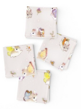 Load image into Gallery viewer, Four Woodsy Jackalopes cocktail napkins on white background.