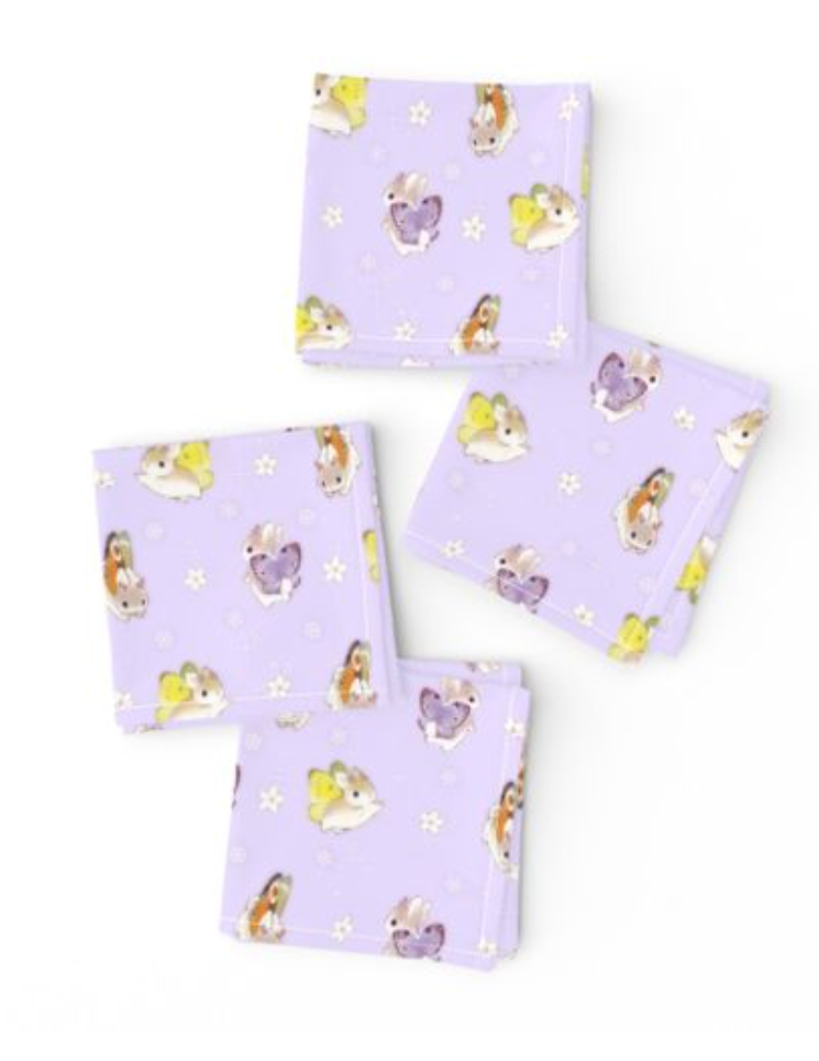 Heather Sketcheroos: Lilac Jackalopes Cocktail Napkins