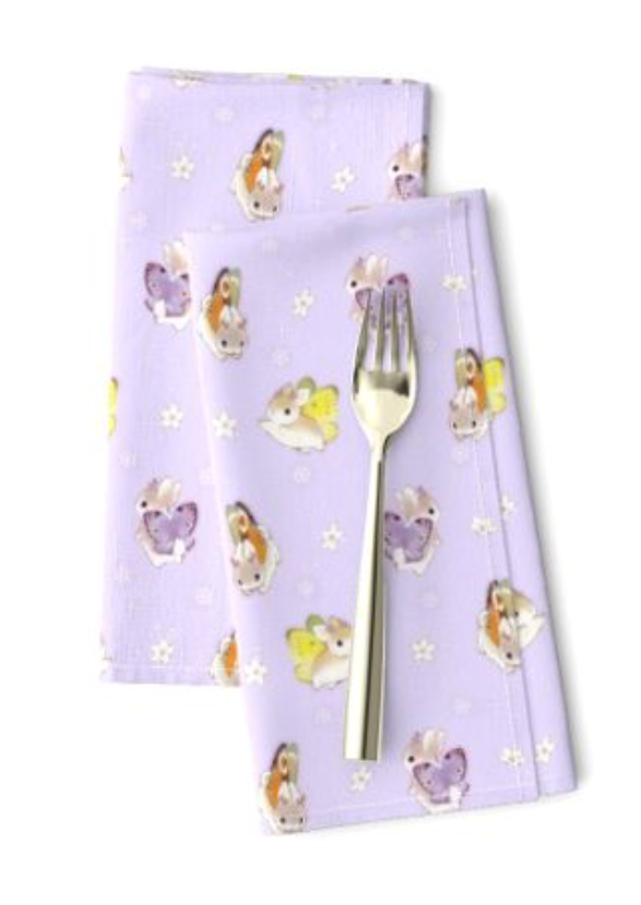 Heather Sketcheroos: Lilac Jackalopes Table Napkins