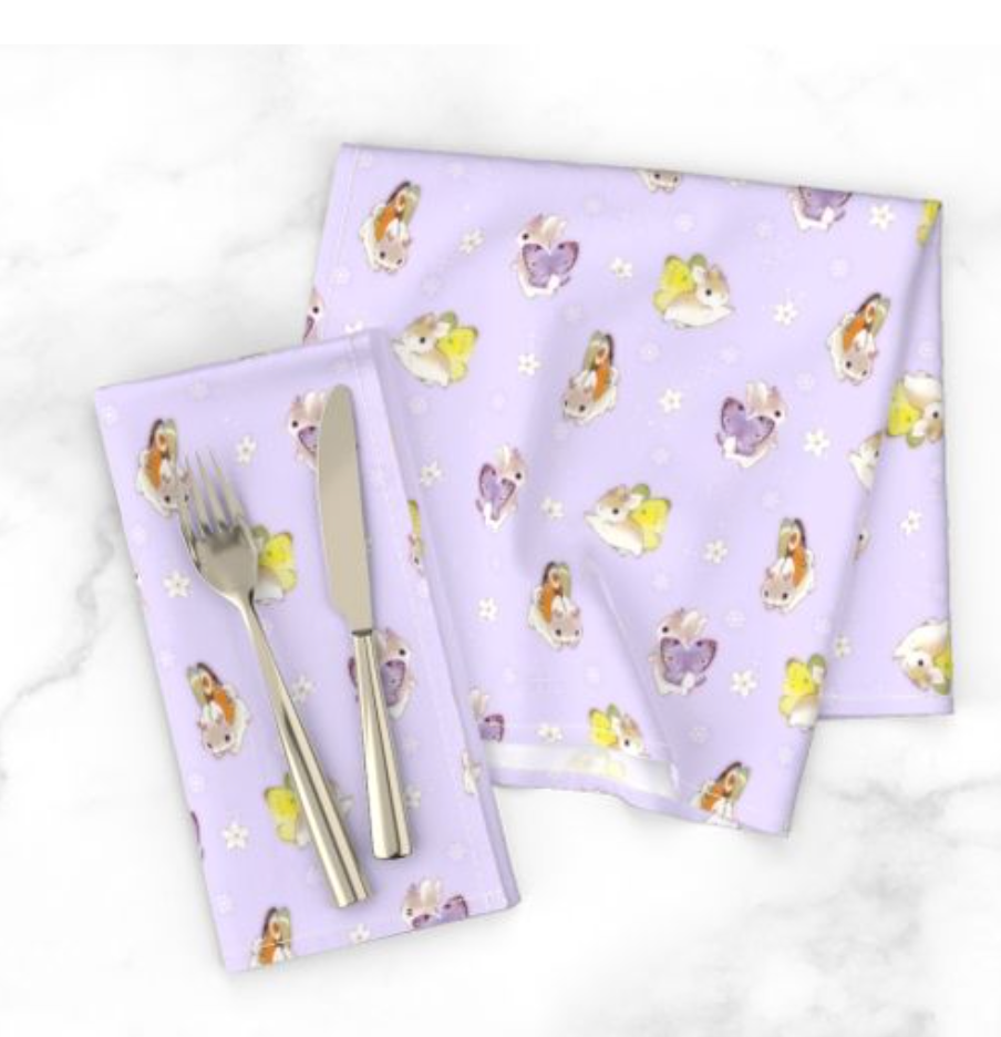 Heather Sketcheroos: Lilac Jackalopes Table Napkins