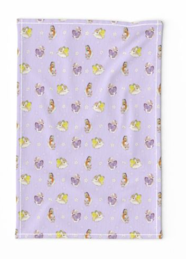 Heather Sketcheroos: Lilac Jackalopes Tea Towels