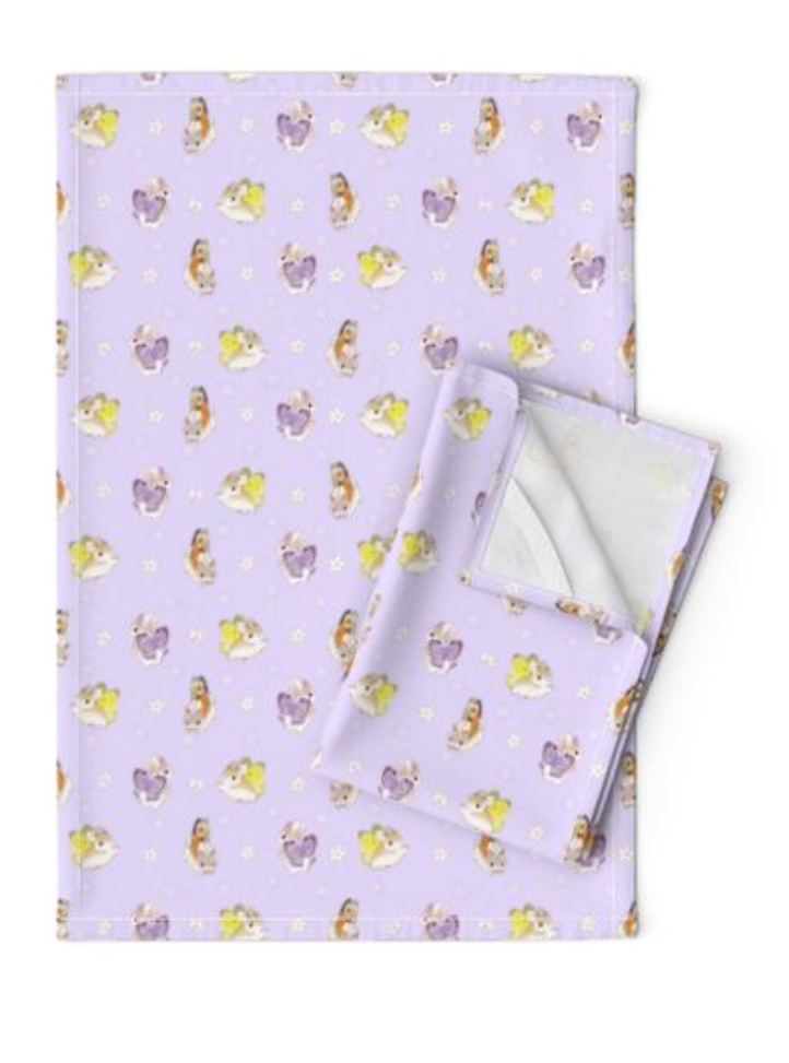 Heather Sketcheroos: Lilac Jackalopes Tea Towels