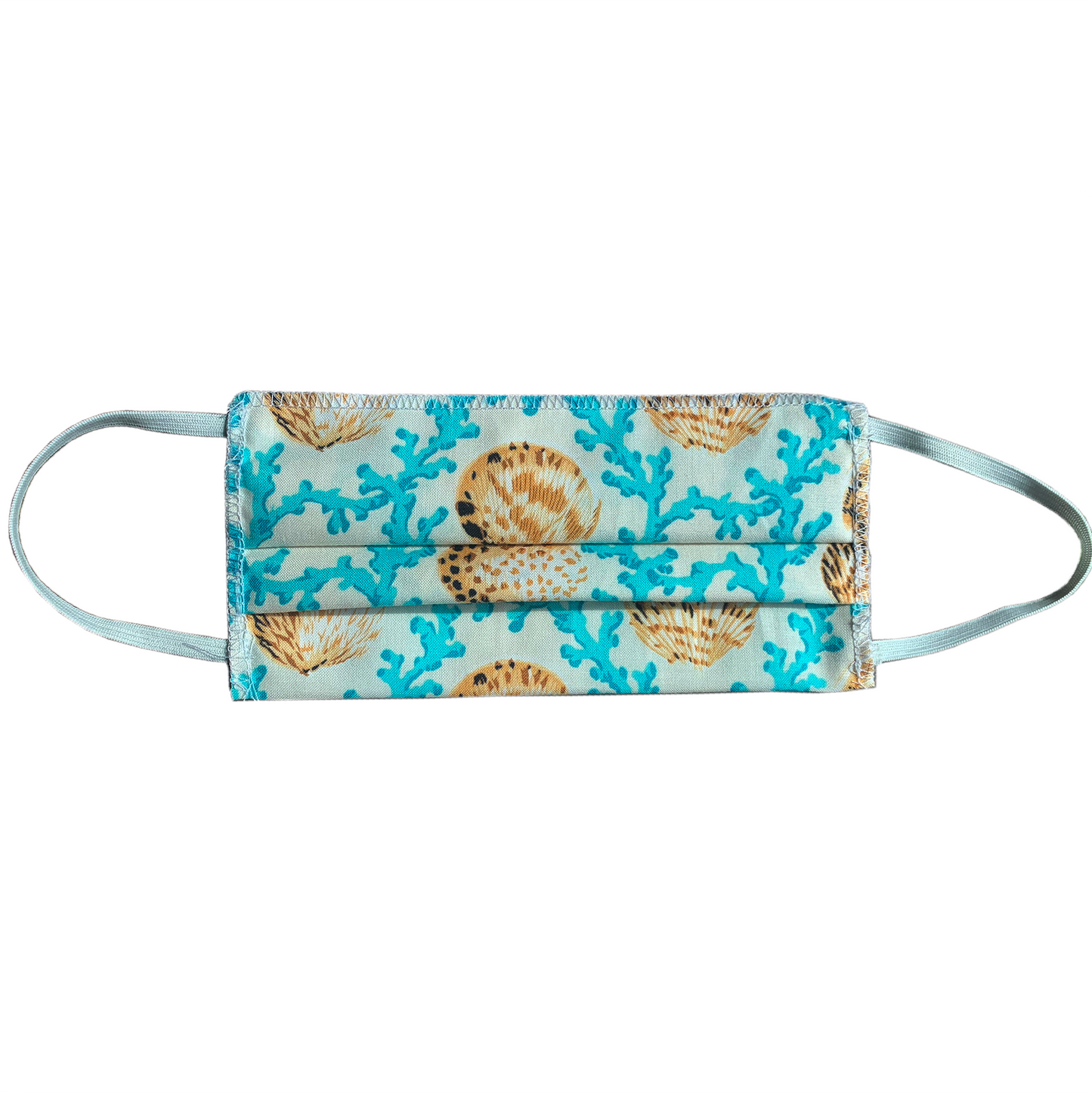 Seashells mask on white background.