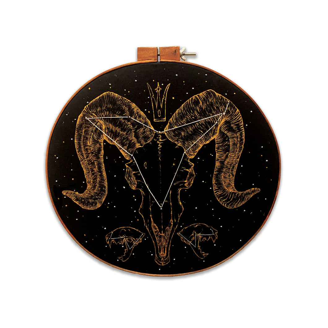 Ares constellation embroidery.
