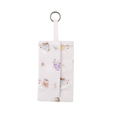 Load image into Gallery viewer, Back view of Pastel pink tissue holder on white background.