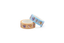Load image into Gallery viewer, Sky blue and autumn yellow washi tape rolls on white background.