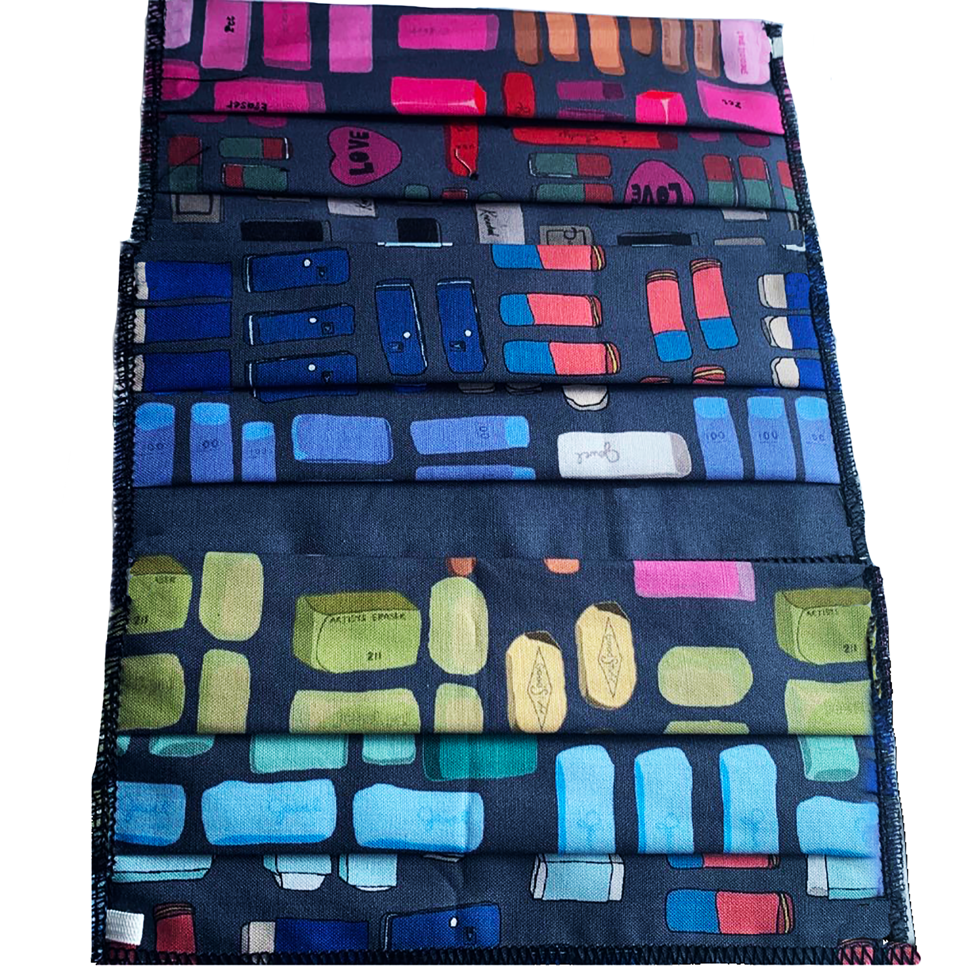 Erasers mask on white background.