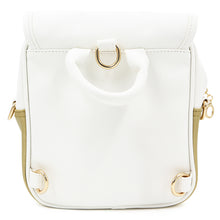 Load image into Gallery viewer, Back view of Sun Ita Bag with gold d-ring accents on white background.