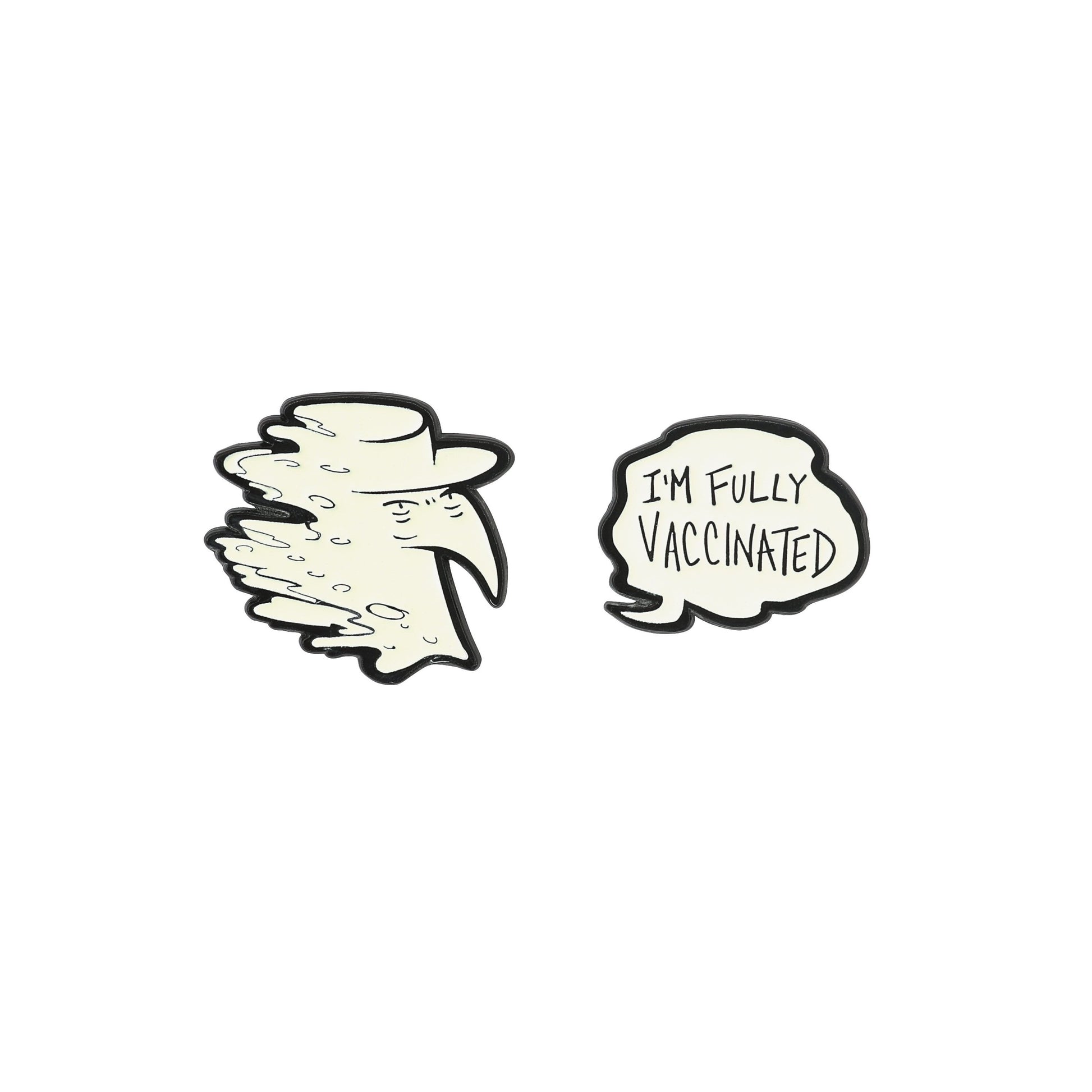 Both Spooky Peter pins on white background.