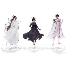 Load image into Gallery viewer, All three Iron Widow character standees (Zetian, Shimin, and Yizhi) on white background.