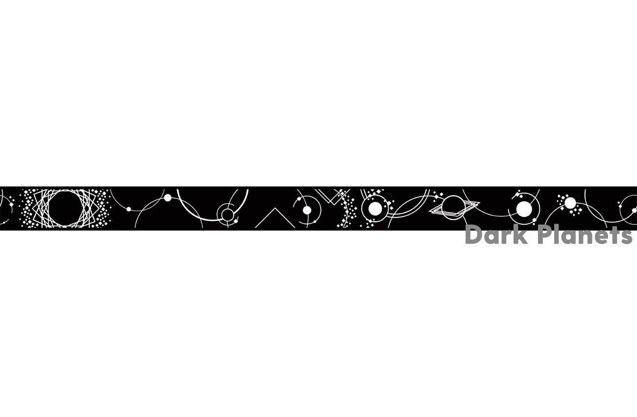 Art mockup of Dark Planets washi tape.